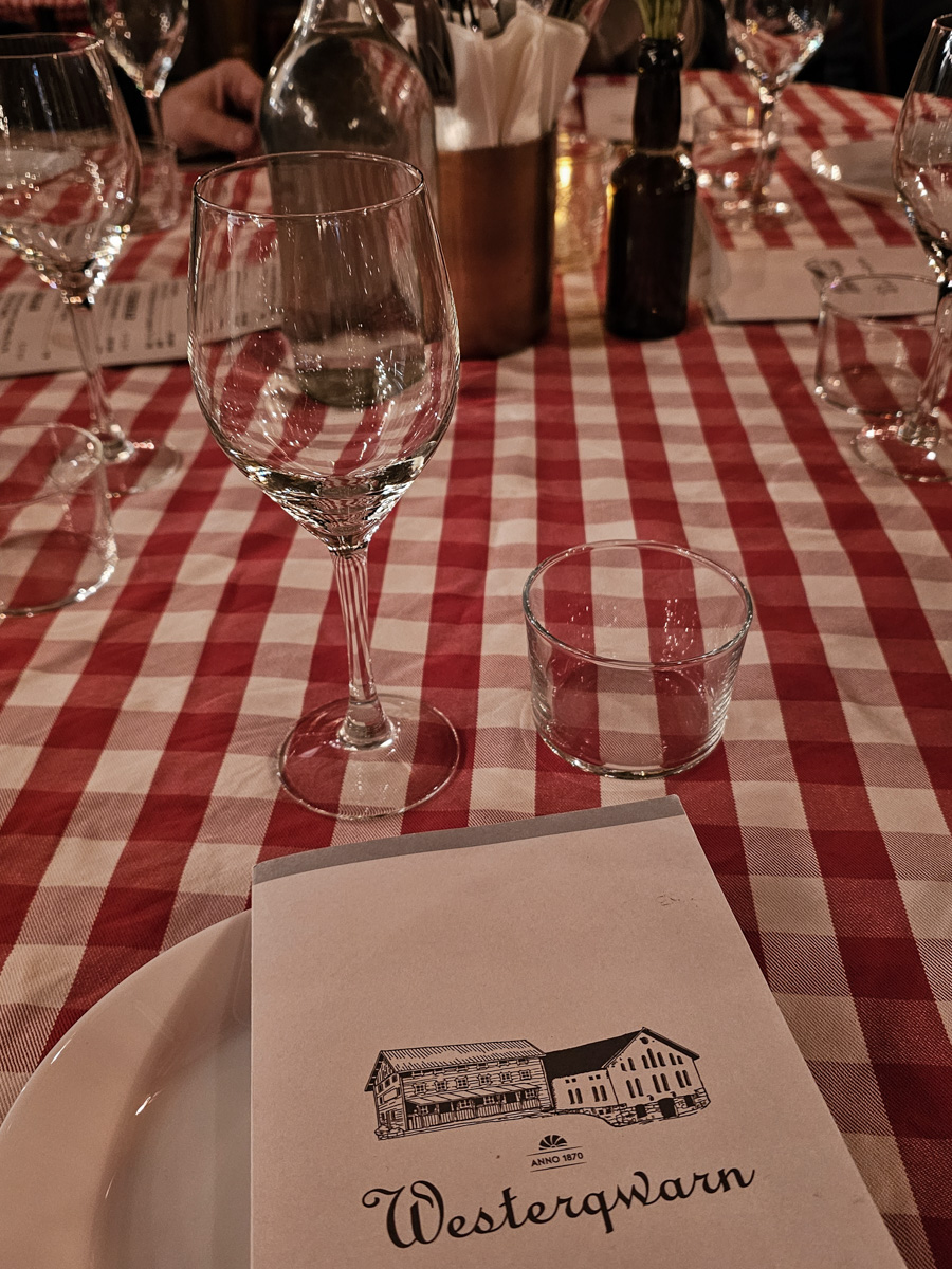 Meny från restaurangen på Westerqwarn
