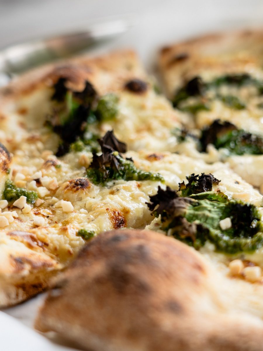 Grönkålspizza på Lilla bageriet i skogen